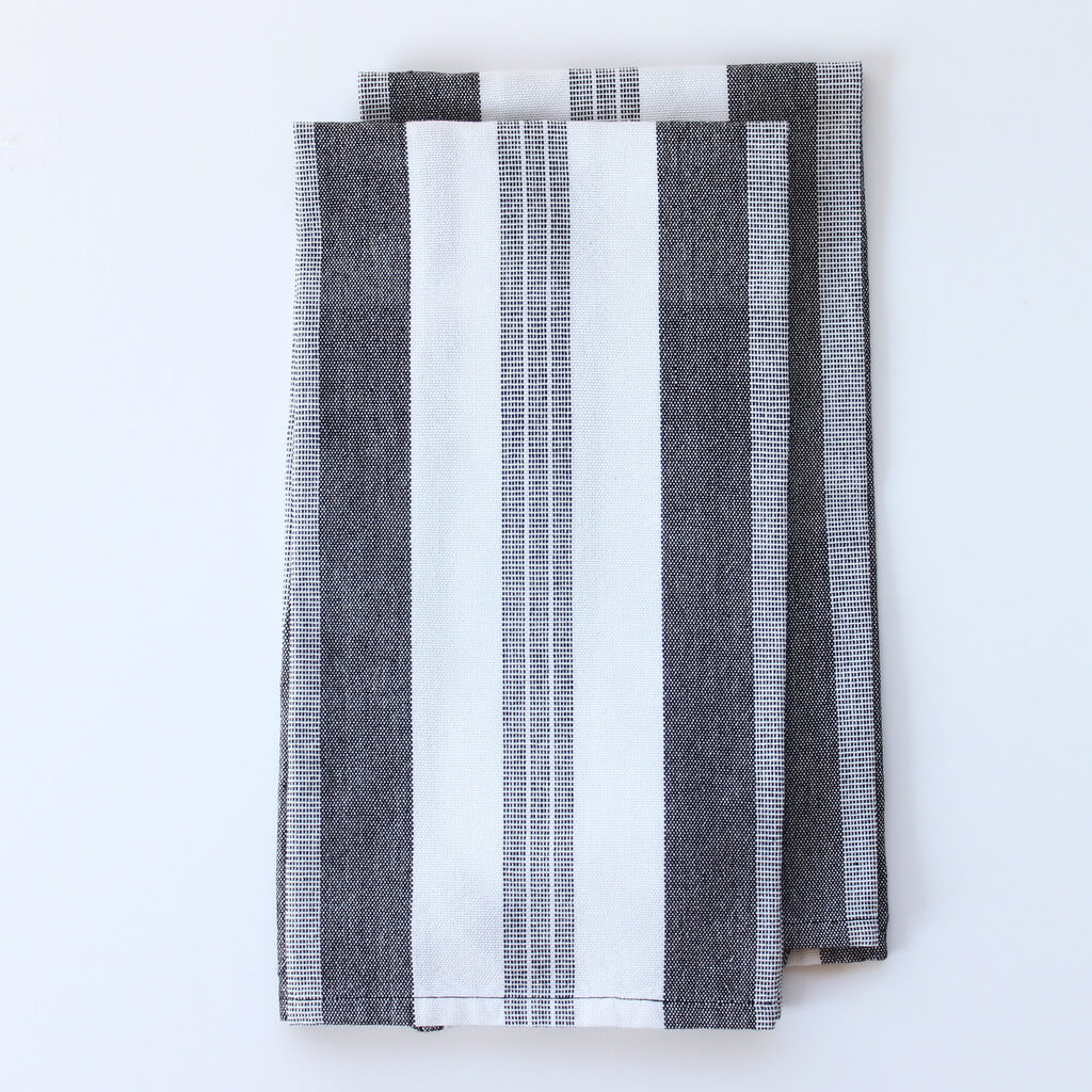 Black & White Striped Dish Towels