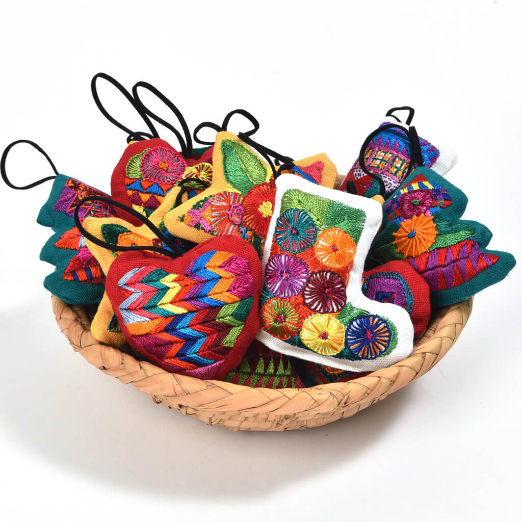 Hand Embroidered Christmas Ornaments