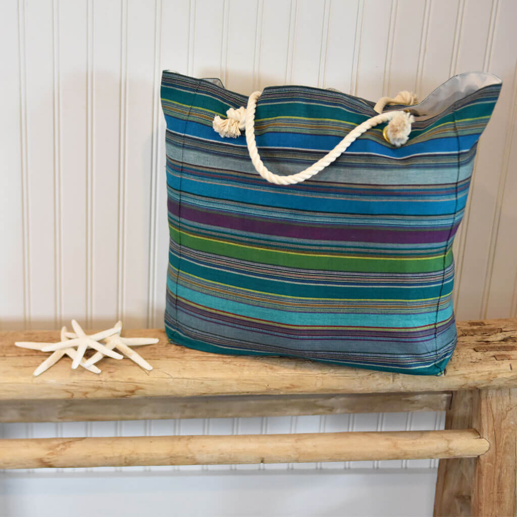 Hand Woven Beach Tote Bag