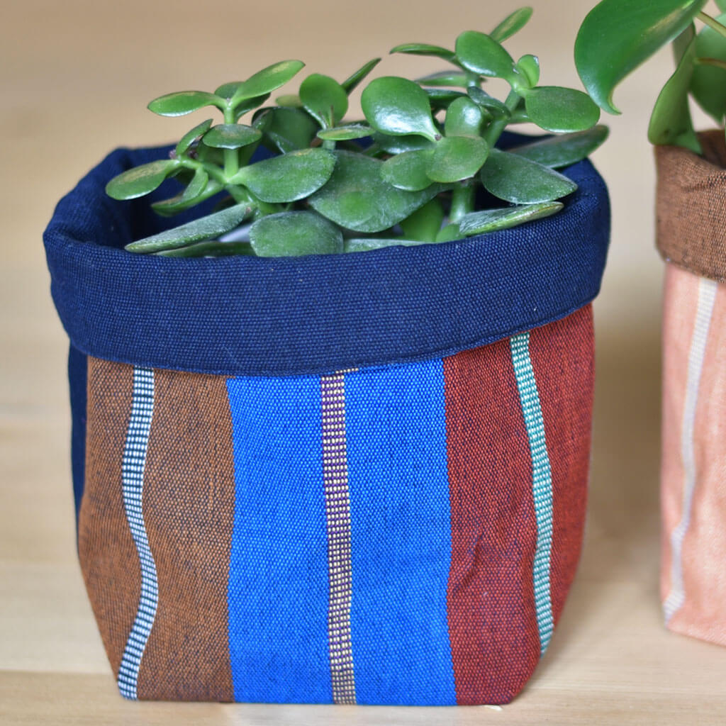 Handwoven Fabric Storage Basket