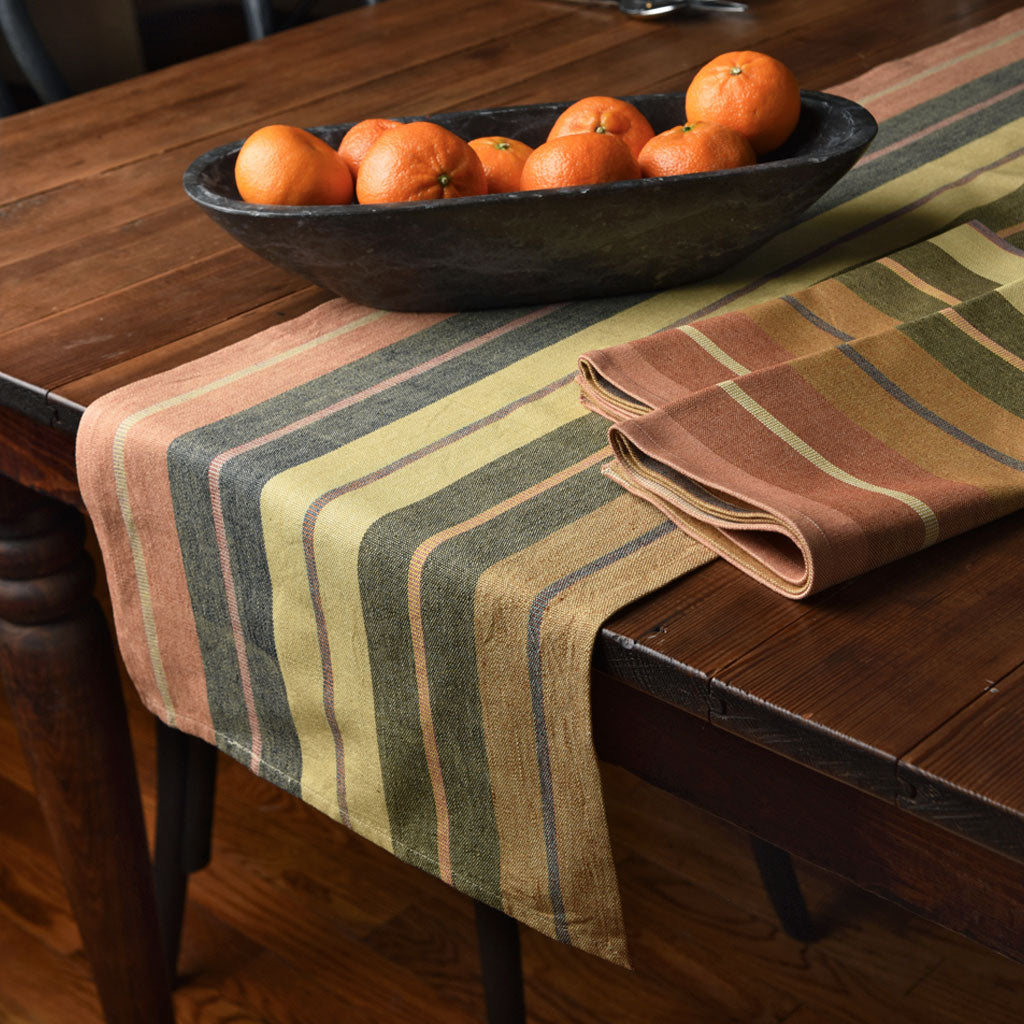 Hand Woven Striped Table Runner