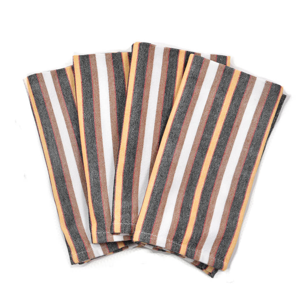 Hand Woven Table Napkins | Cocoa & Apricot
