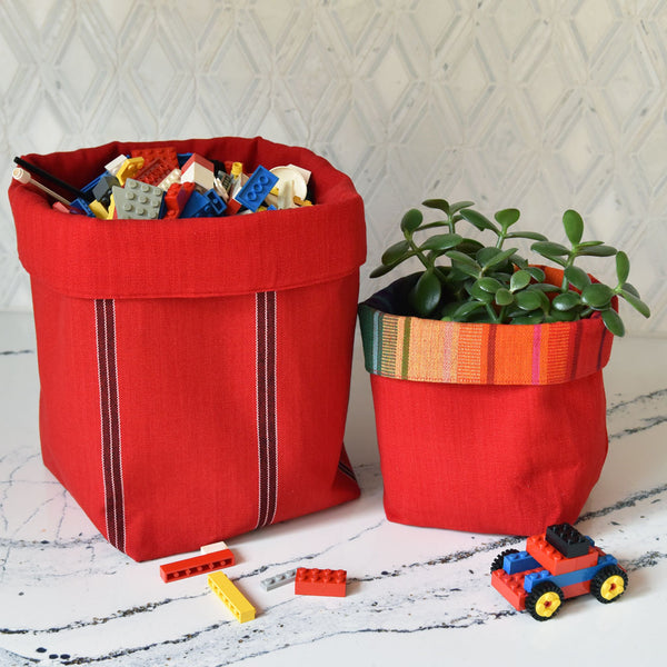 Handwoven Fabric Storage Basket