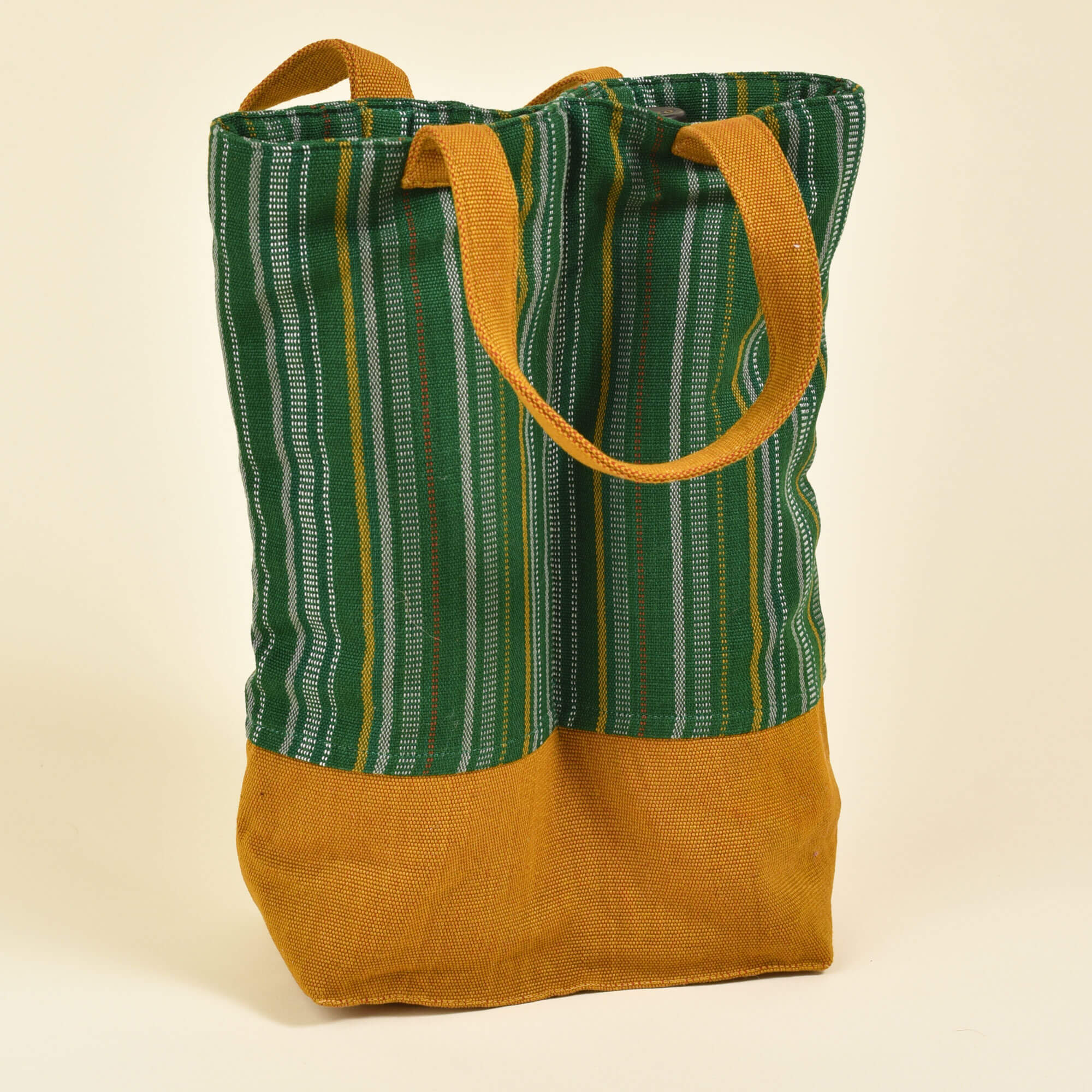 Hand Woven Wine Bottle Tote Double