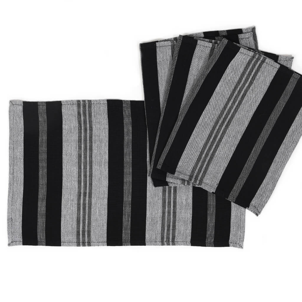 Hand Woven Striped Placemat Set