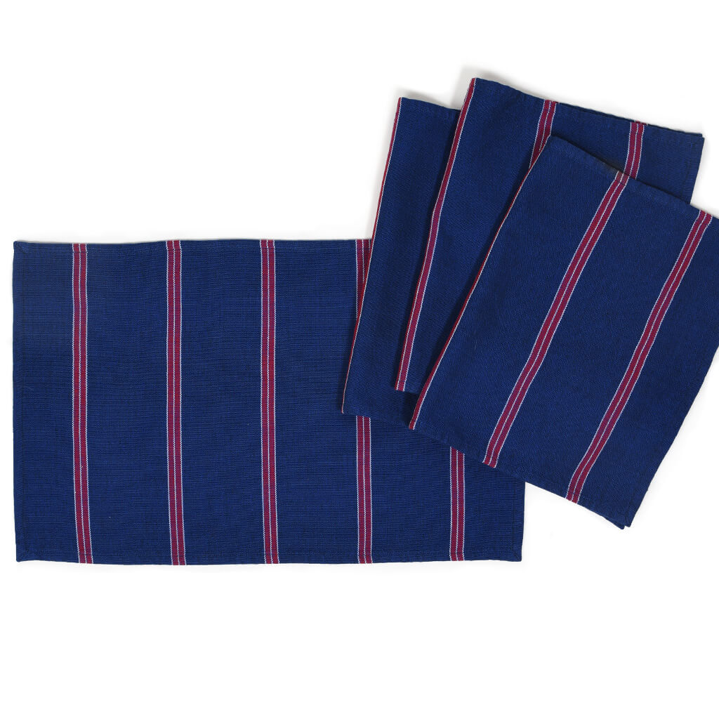 Hand Woven Striped Placemat Set