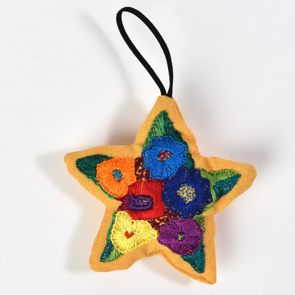 Hand Embroidered Christmas Ornaments