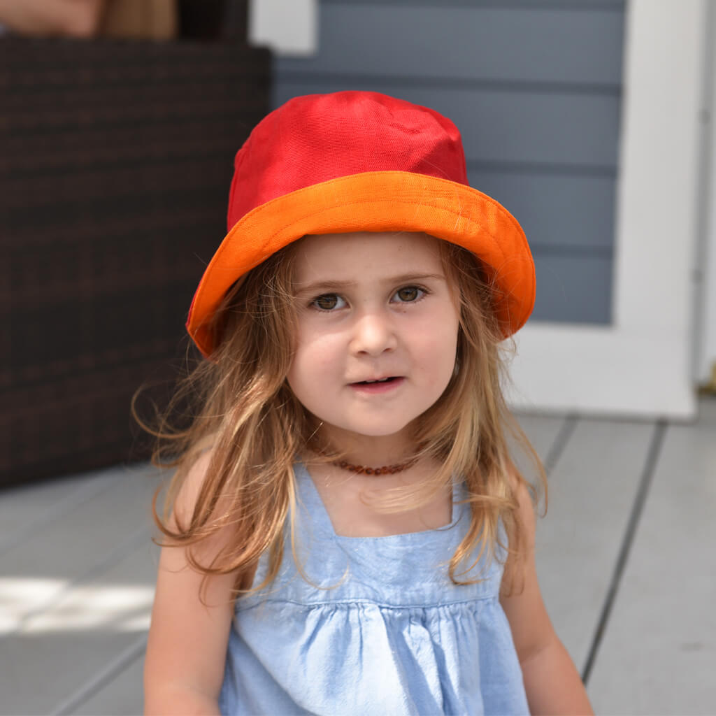 Hand Woven Child Bucket Hat