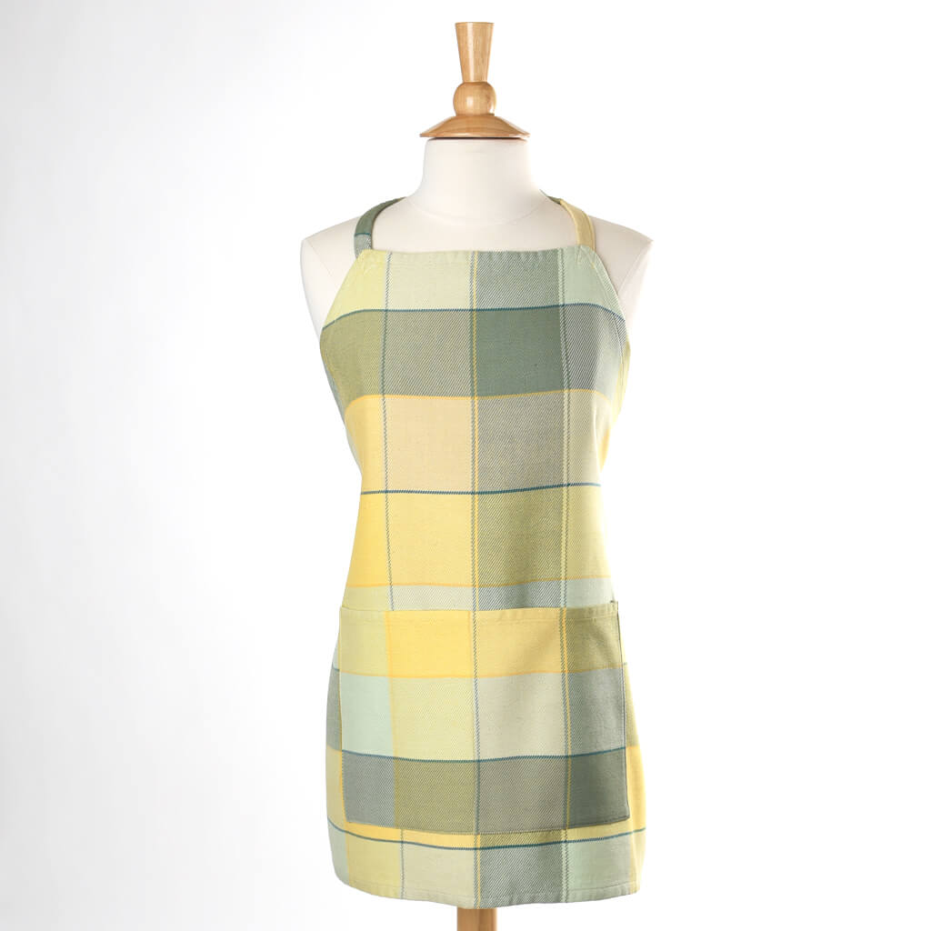 Plaid Twill Bib Apron