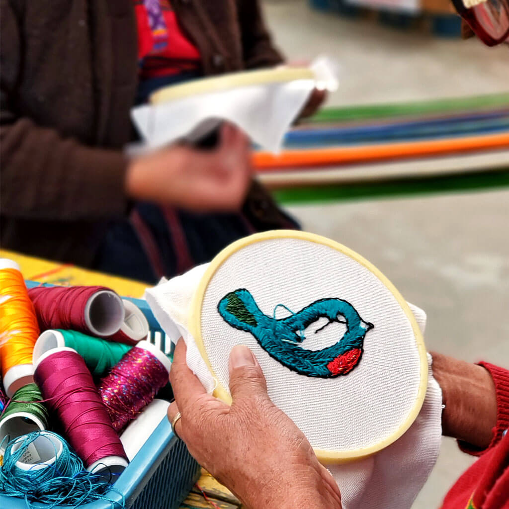 Hand Embroidered Christmas Ornaments