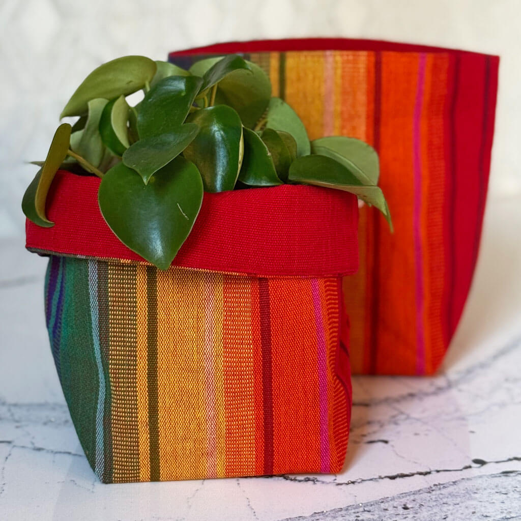 Handwoven Fabric Storage Basket