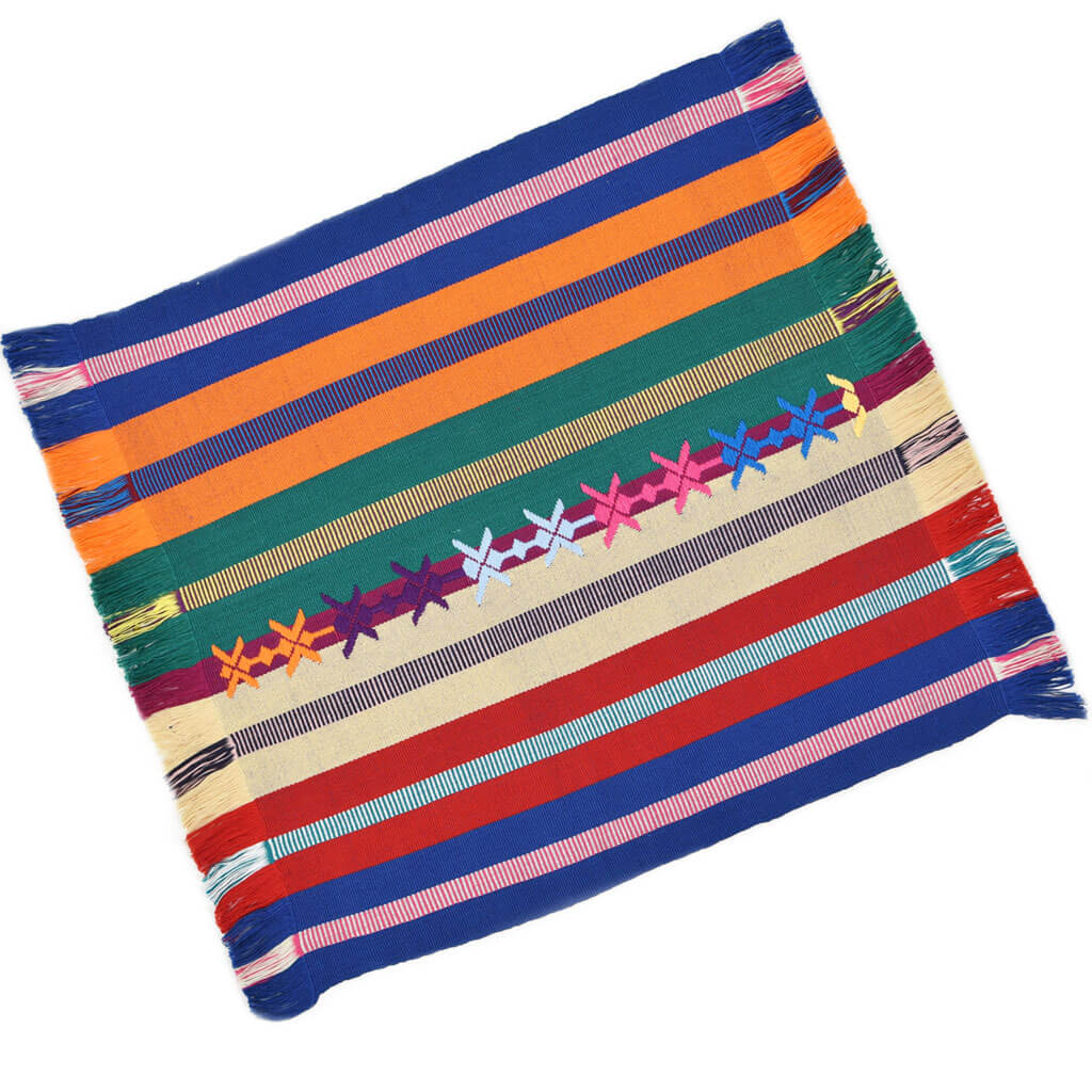 Guatemala Hand Woven Celebration Basket Liner | Ocean Blue