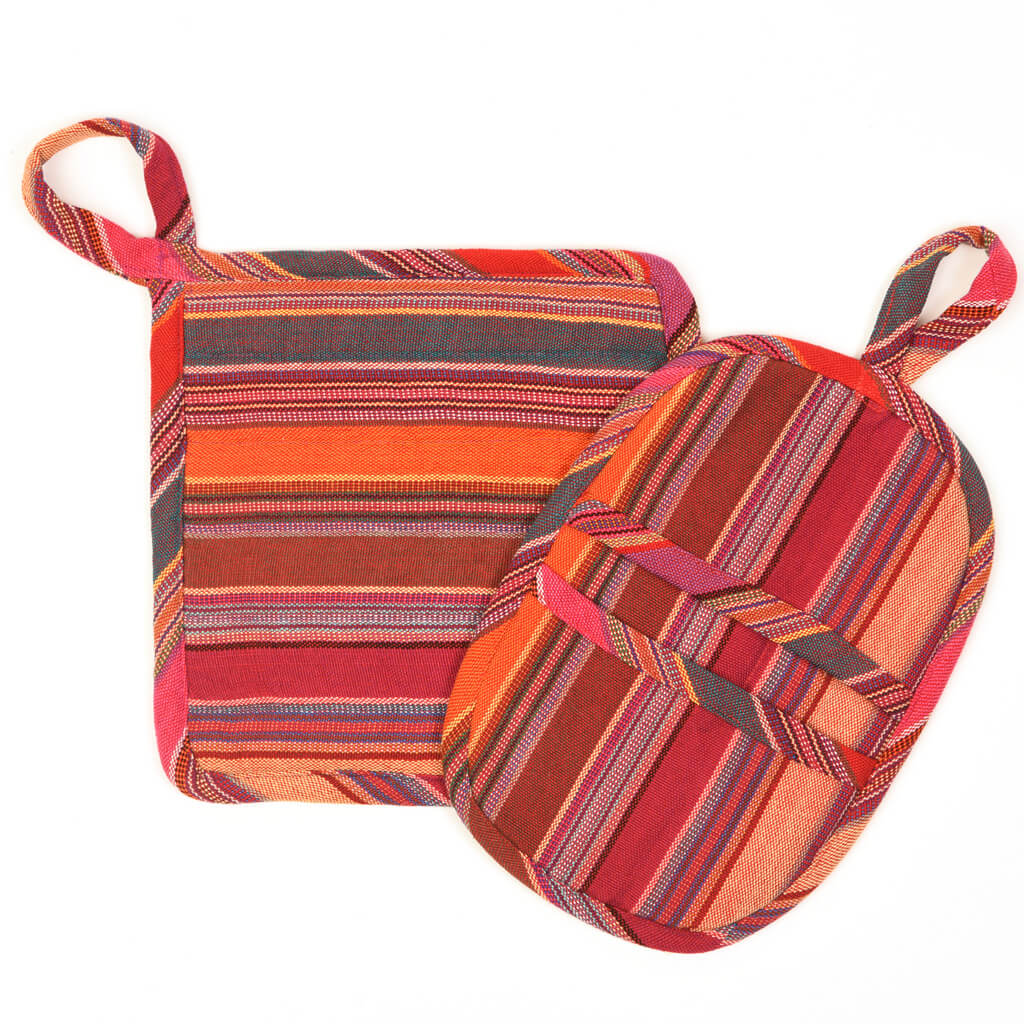 Hand woven Potholder Gift Set | Berry Jubilee