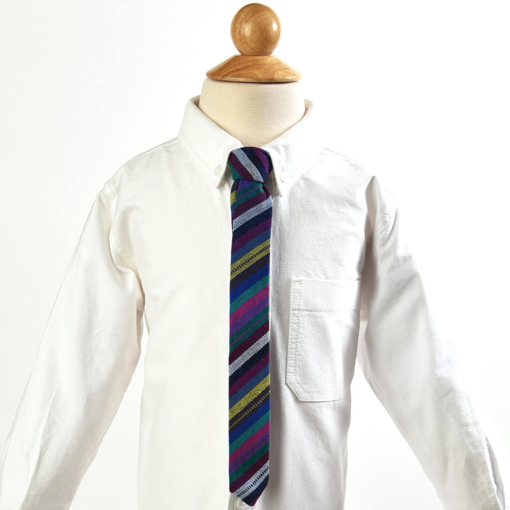Cobalt striped Boy's Necktie