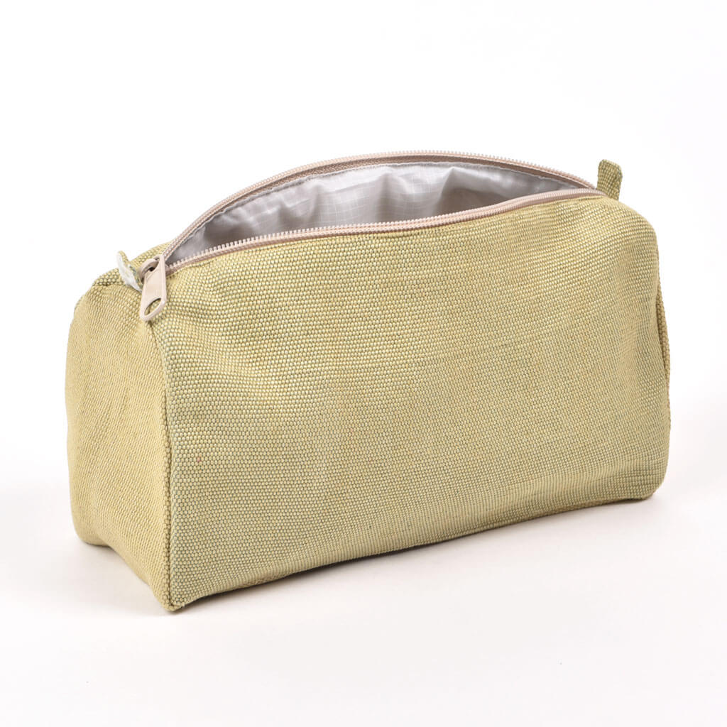 Hand Woven Cosmetic Bag | Sage & Khaki