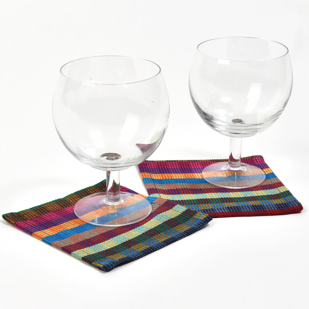 Hand Woven Cuadritos Drink Coasters