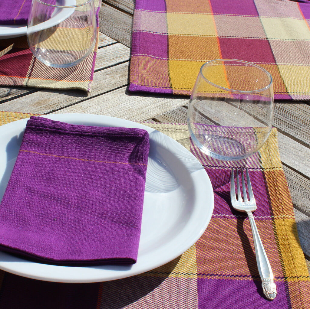 Plaid Twill Table Linens