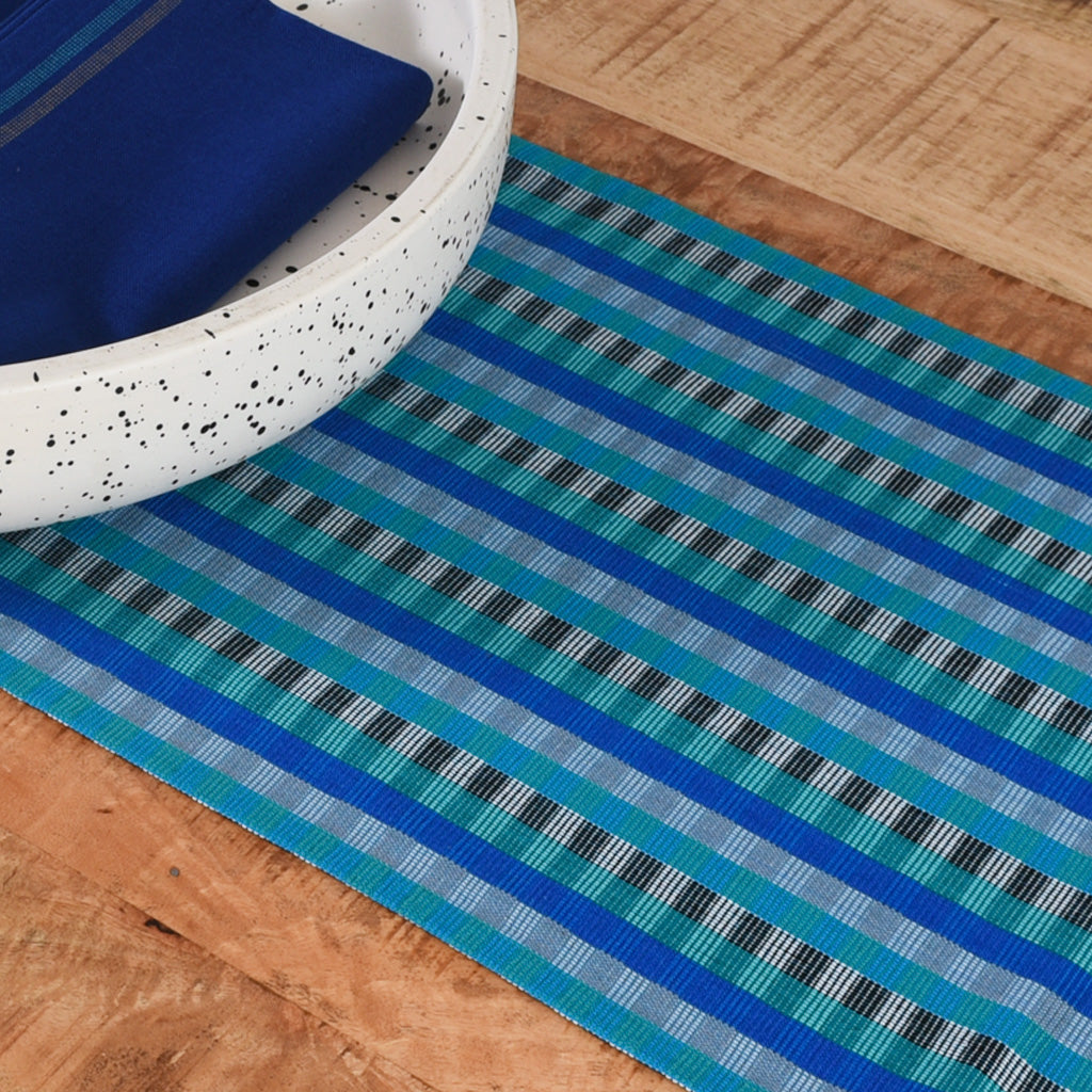 Cuadritos Table Linens Blue Moon