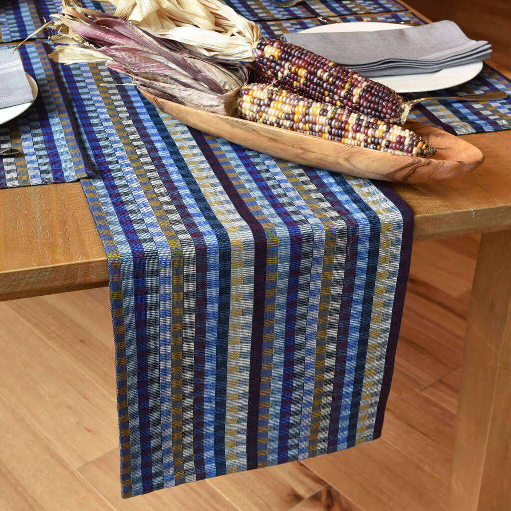 Cuadritos Table Linens | Blue Corn