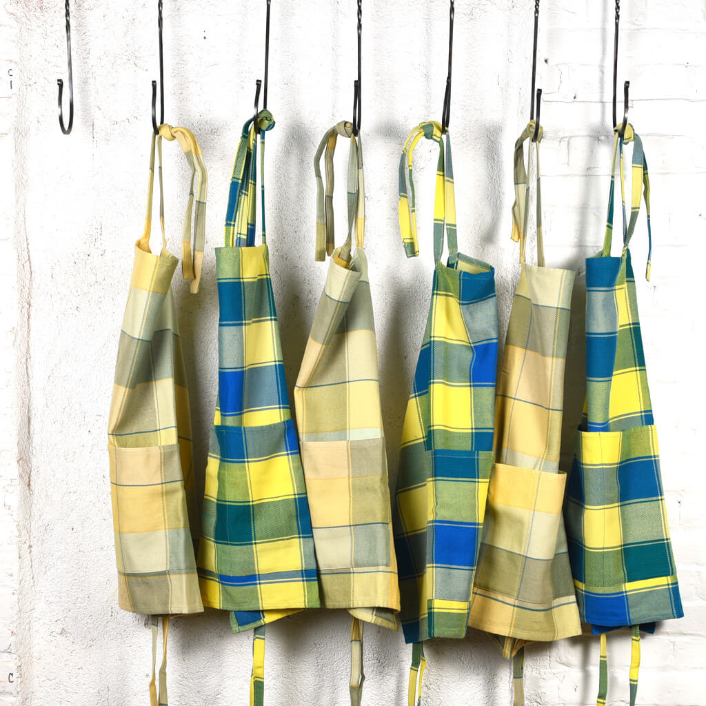 Plaid Twill Bib Apron