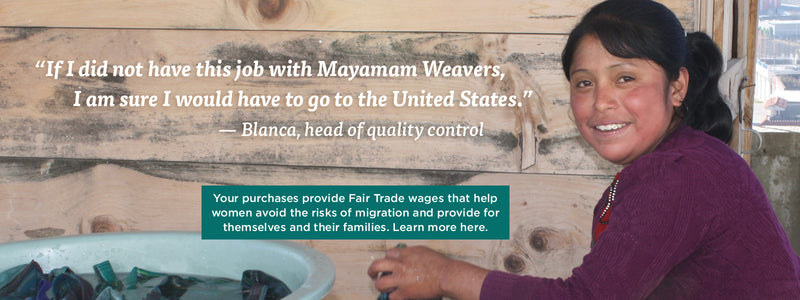 Guatemalan women's weaving collective produces Fair Trade handwoven textiles to support their community.