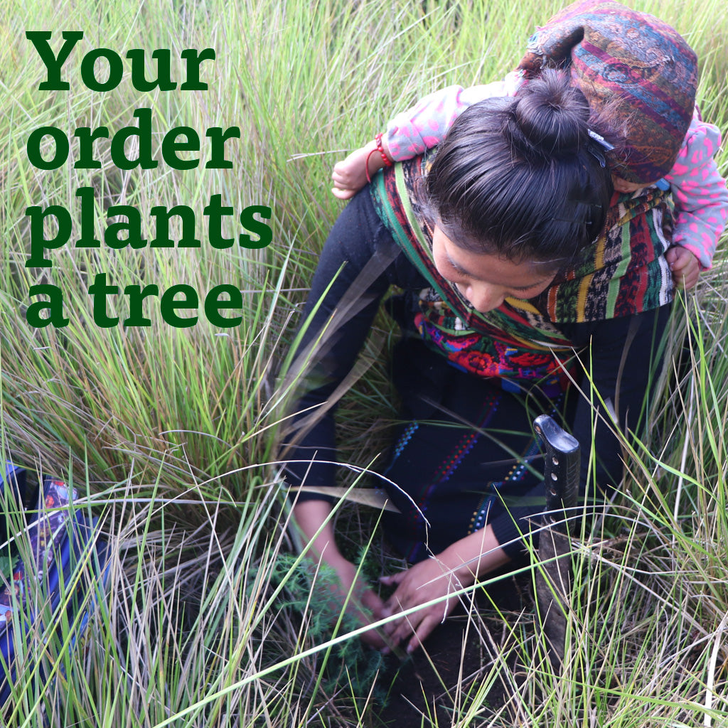 Fair Trade women's weaving collective in Guatemala plants a tree with every purchase.