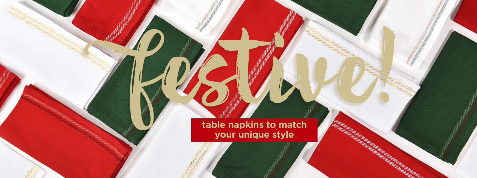 Fair Trade holiday napkins hand woven in Guatemal by Mayan women's weaving cooperative