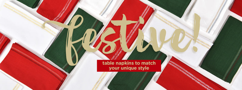 Fair Trade holiday napkins hand woven in Guatemal by Mayan women's weaving cooperative