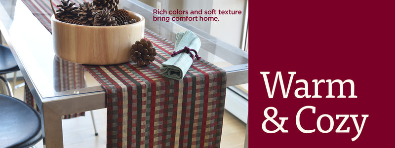 Fair Trade table linens in rich colors, hand woven in Guatemala by Mayan women's weaving collaborative.