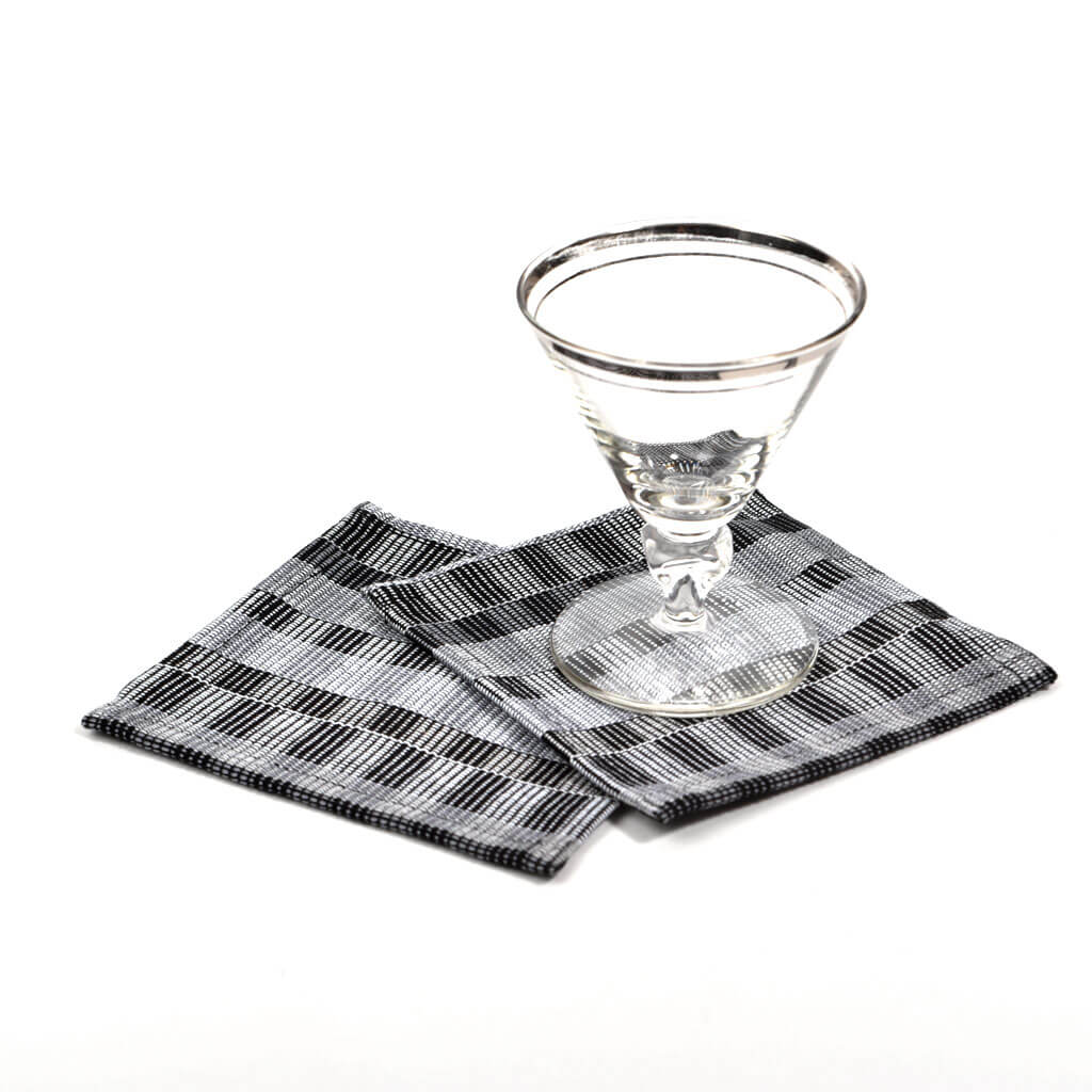 Hand Woven Cuadritos Drink Coasters