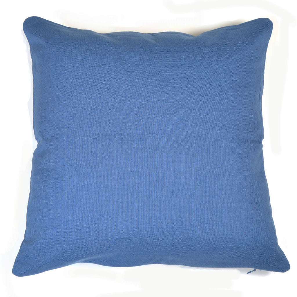 Blue Gray Brocade Throw Pillow | Design "B"