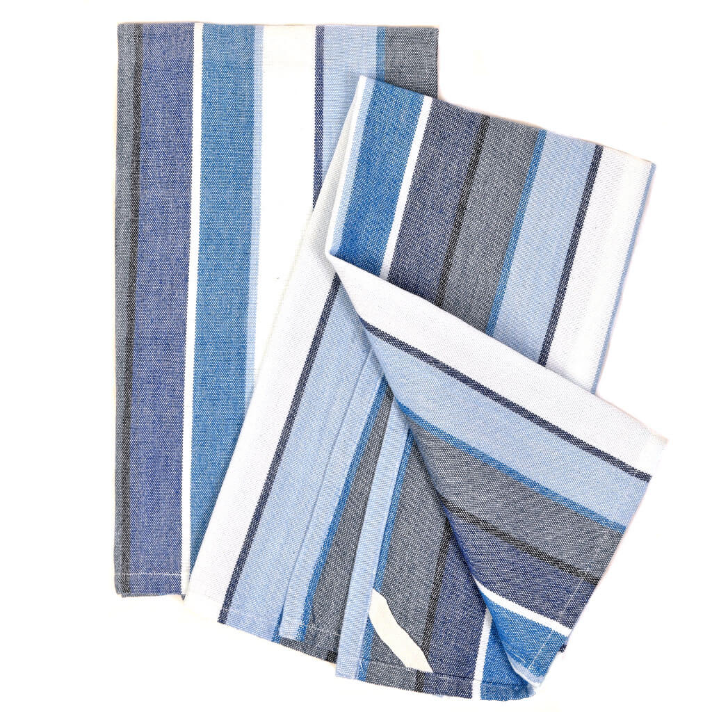 Hand Woven Striped Kitchen Towels