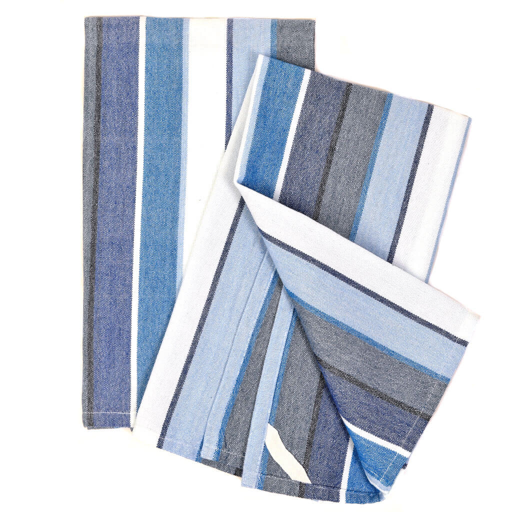 Hand Woven Striped Kitchen Towels | Regatta Stripes