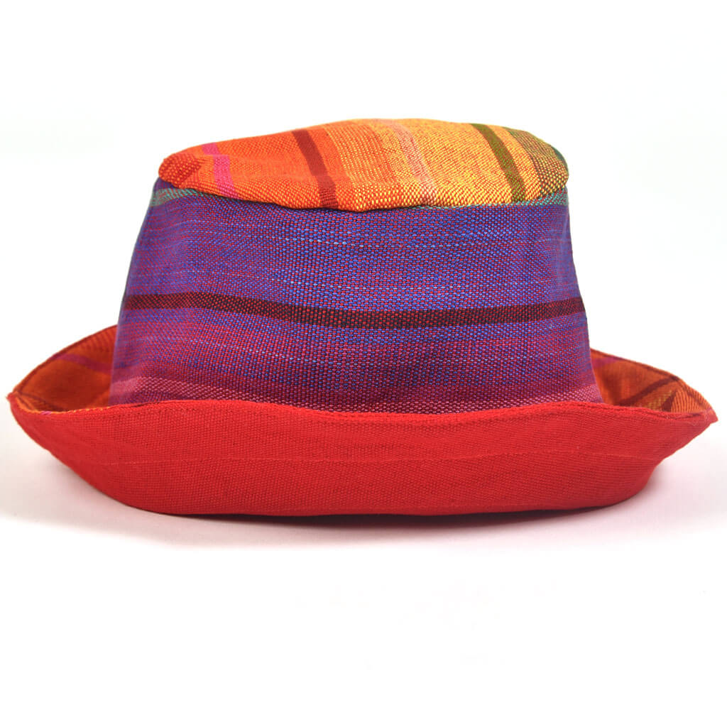 Hand Woven Child Bucket Hat | Rainbow