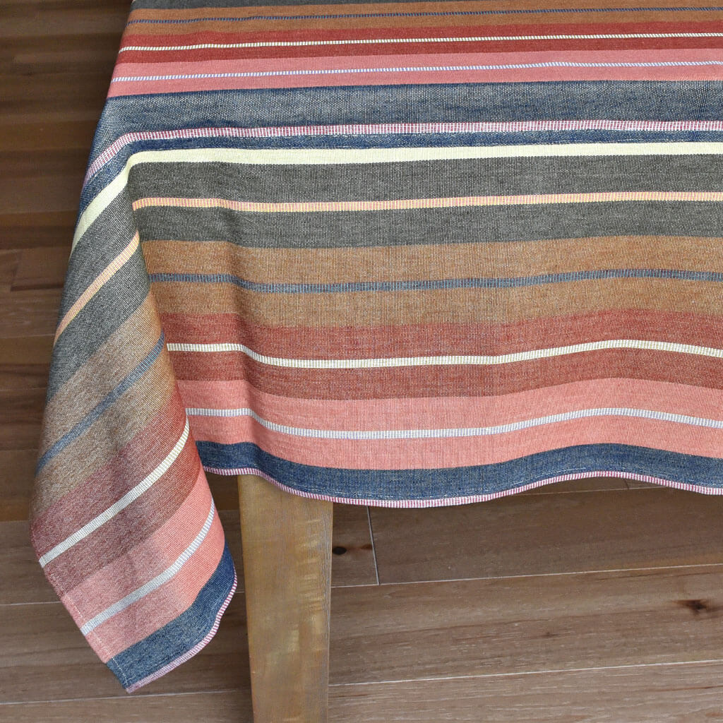 Hand Woven Striped Tablecloth