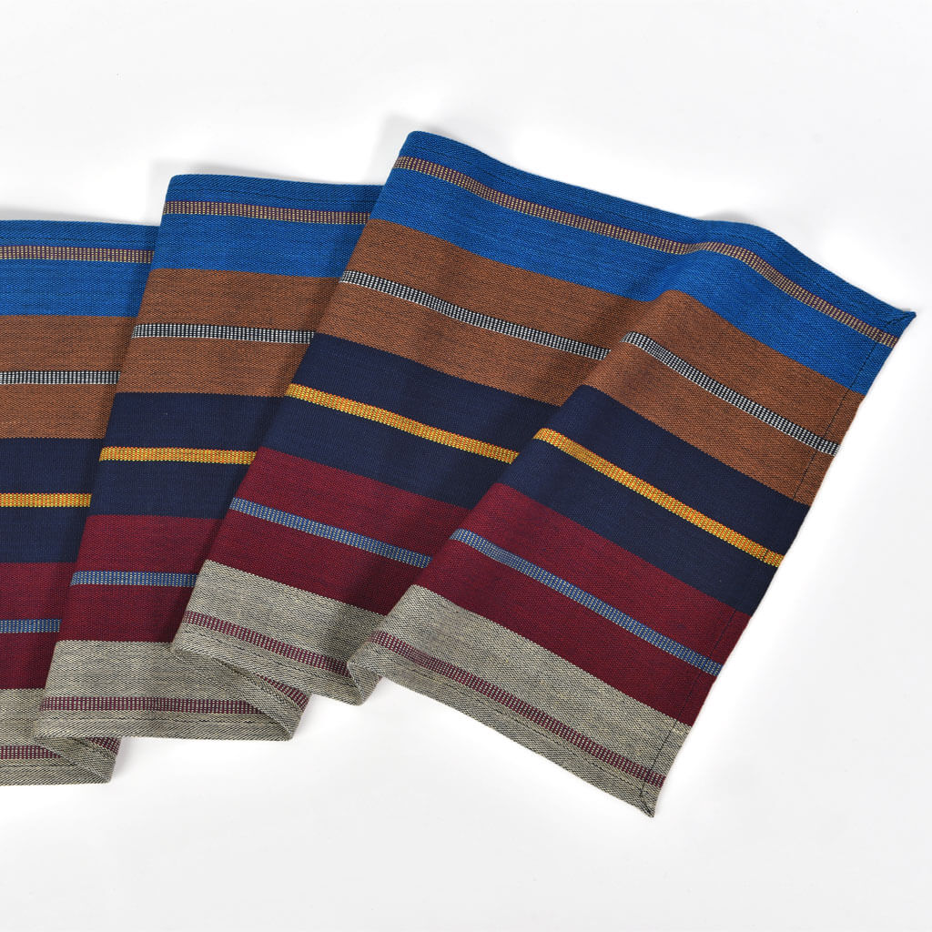 Hand Woven Striped Table Runner