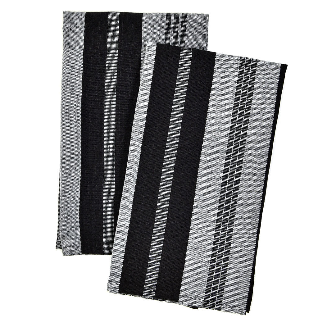 Hand Woven Striped Kitchen Towels