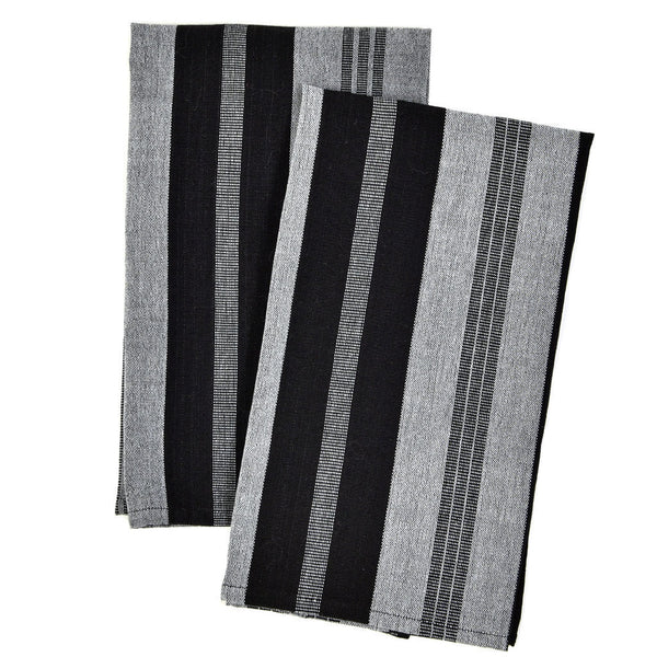 Hand Woven Striped Kitchen Towels