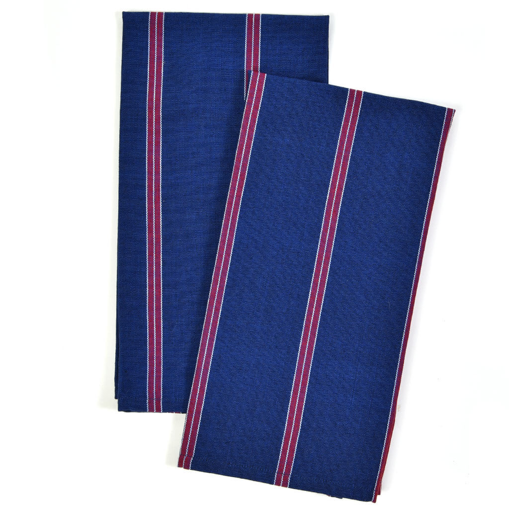 Hand Woven Striped Kitchen Towels