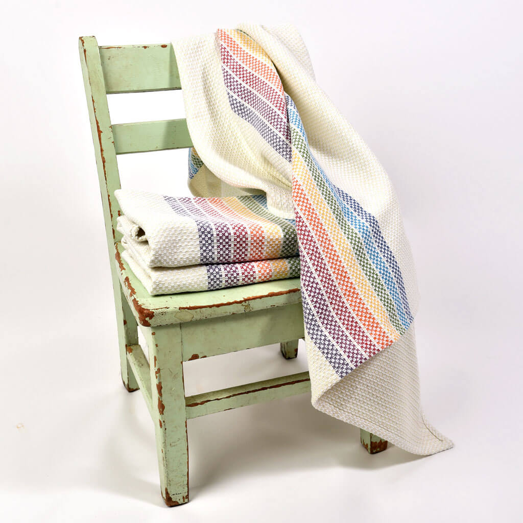 Hand Woven Baby Blanket | Rainbow