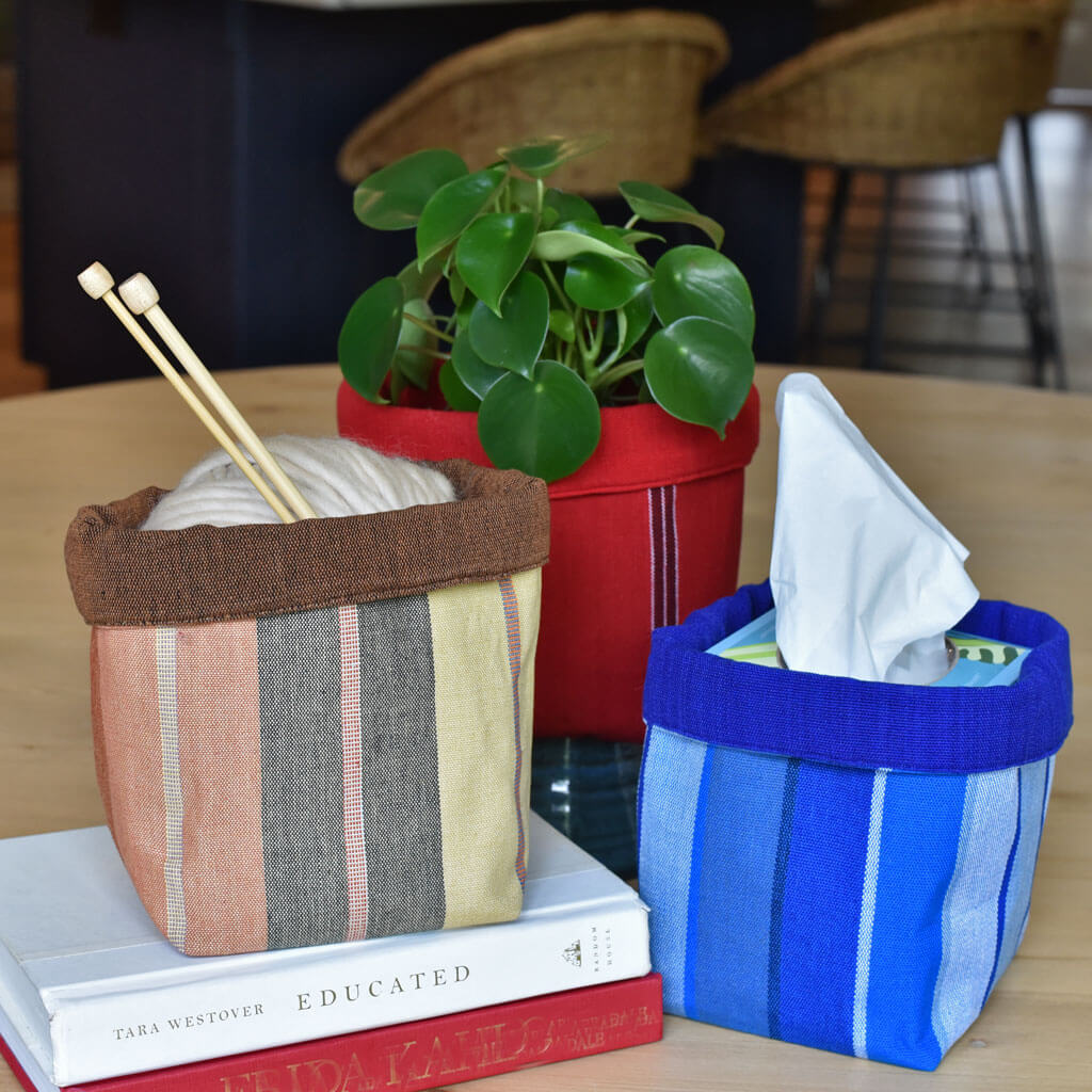 Handwoven Fabric Storage Basket