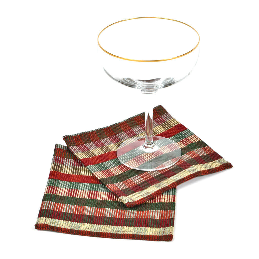 Hand Woven Cuadritos Drink Coasters