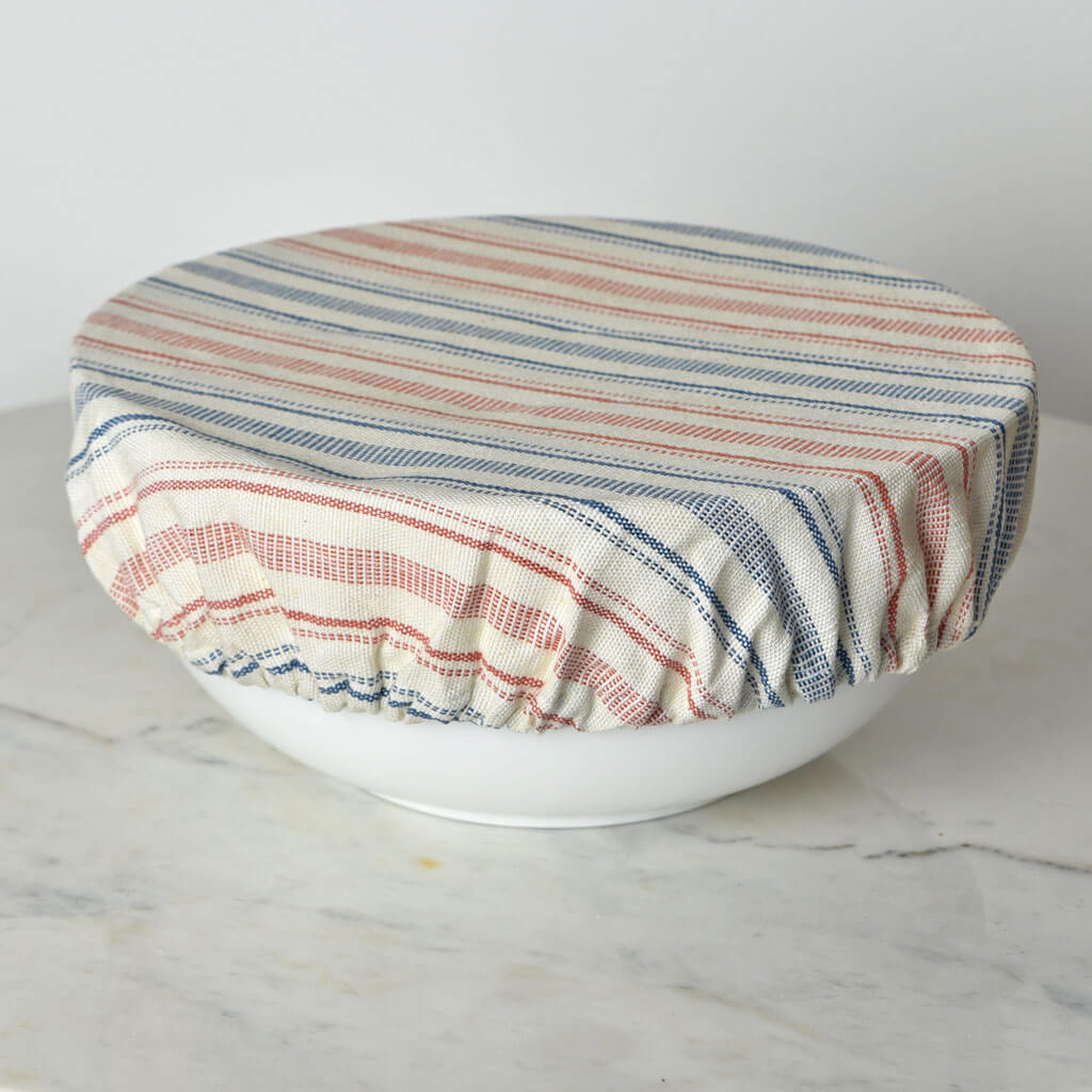 Hand Woven Bowl Cover | Ticking Stripe