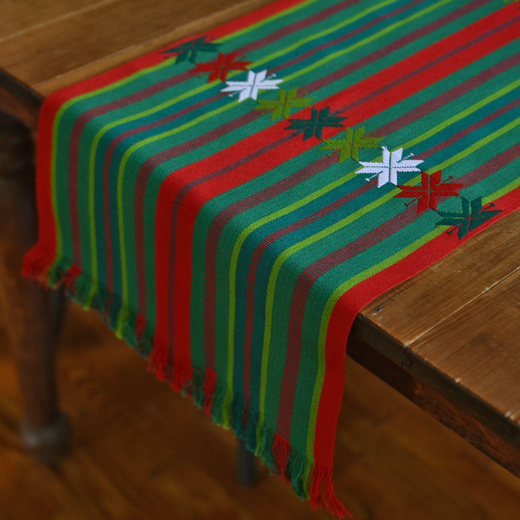 Guatemala Hand woven Christmas Table Runner