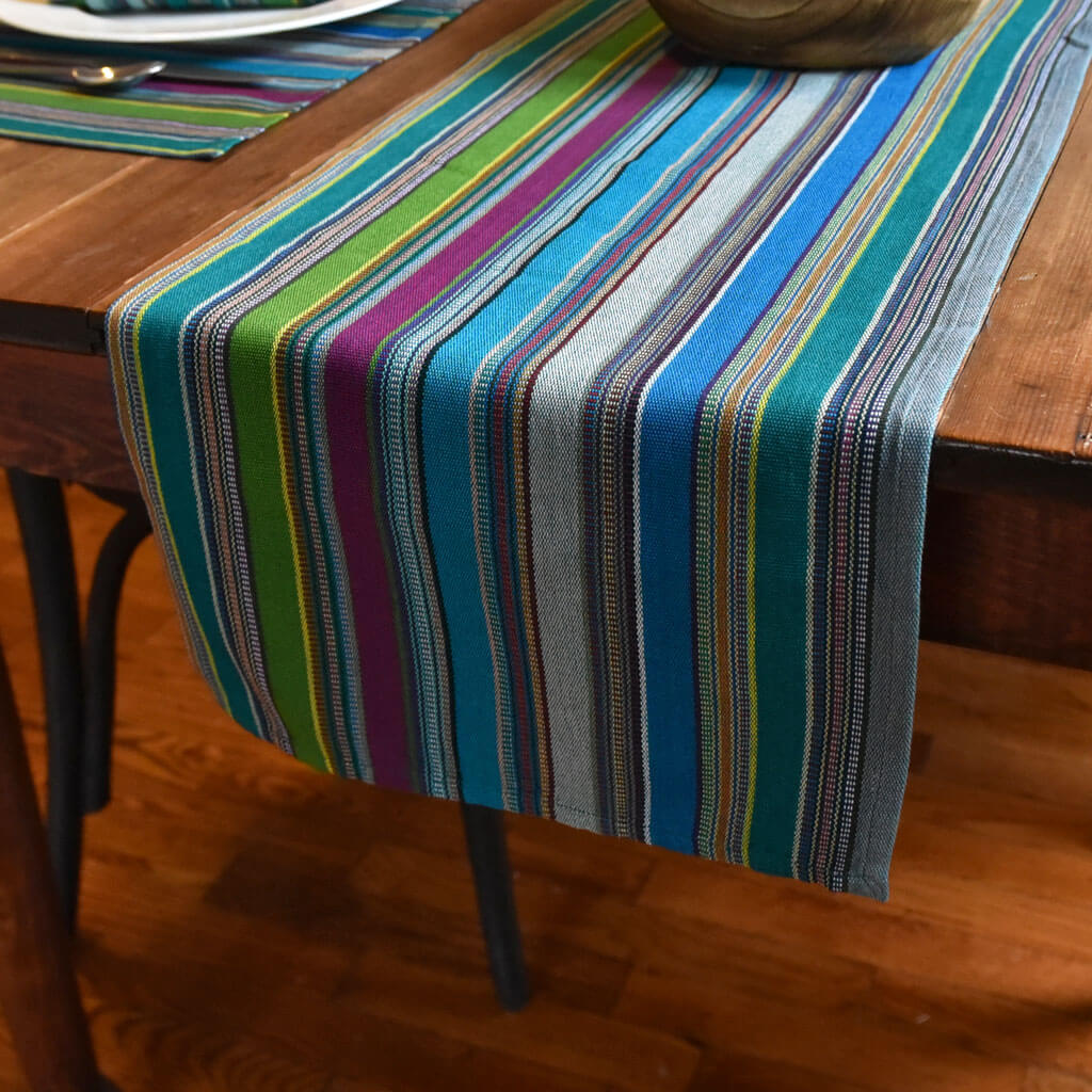 Hand Woven Striped Table Runner