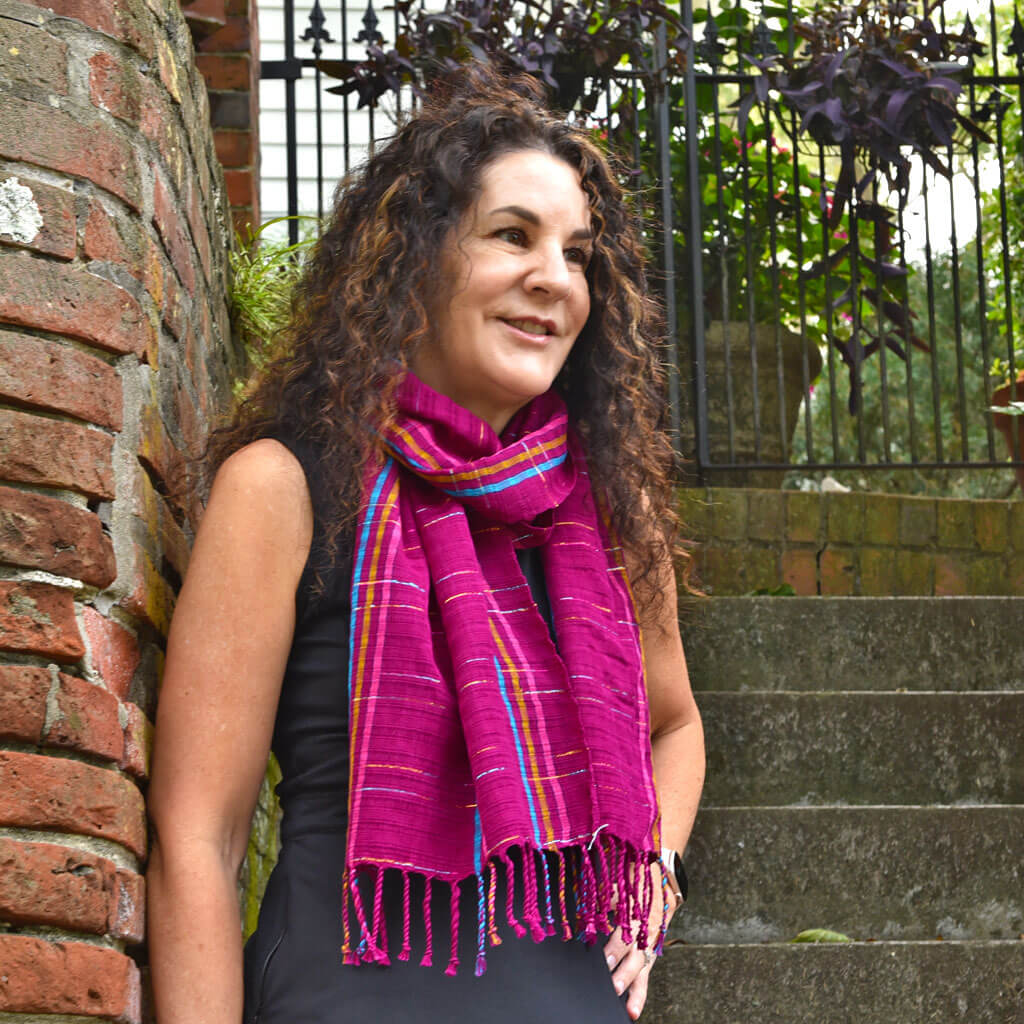 Hand Woven Fringed Scarf