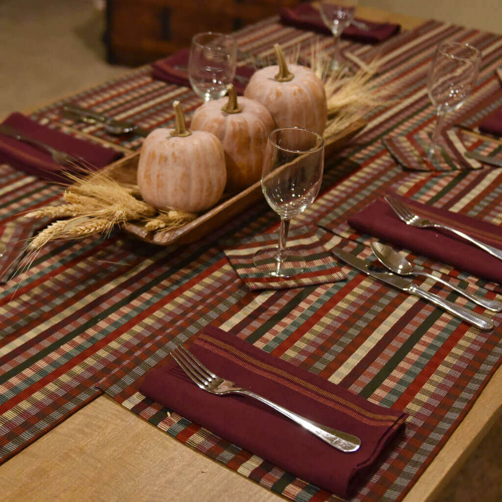 Hand Woven Cuadritos Placemats | Forest