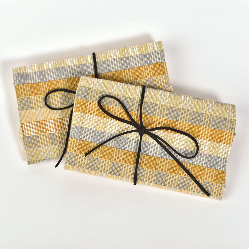 Hand Woven Mini Jewelry Roll | Champagne