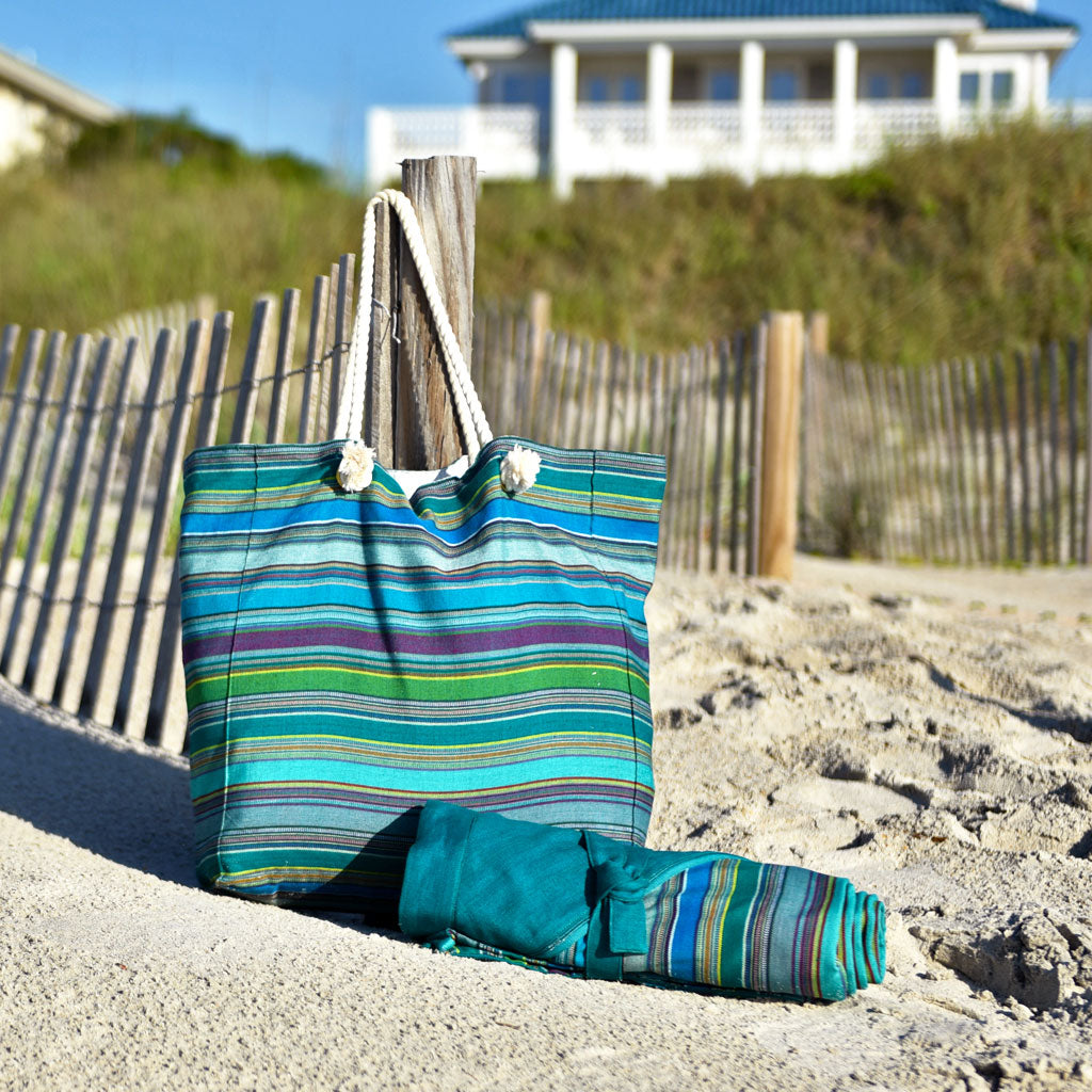 Hand Woven Beach Tote Bag