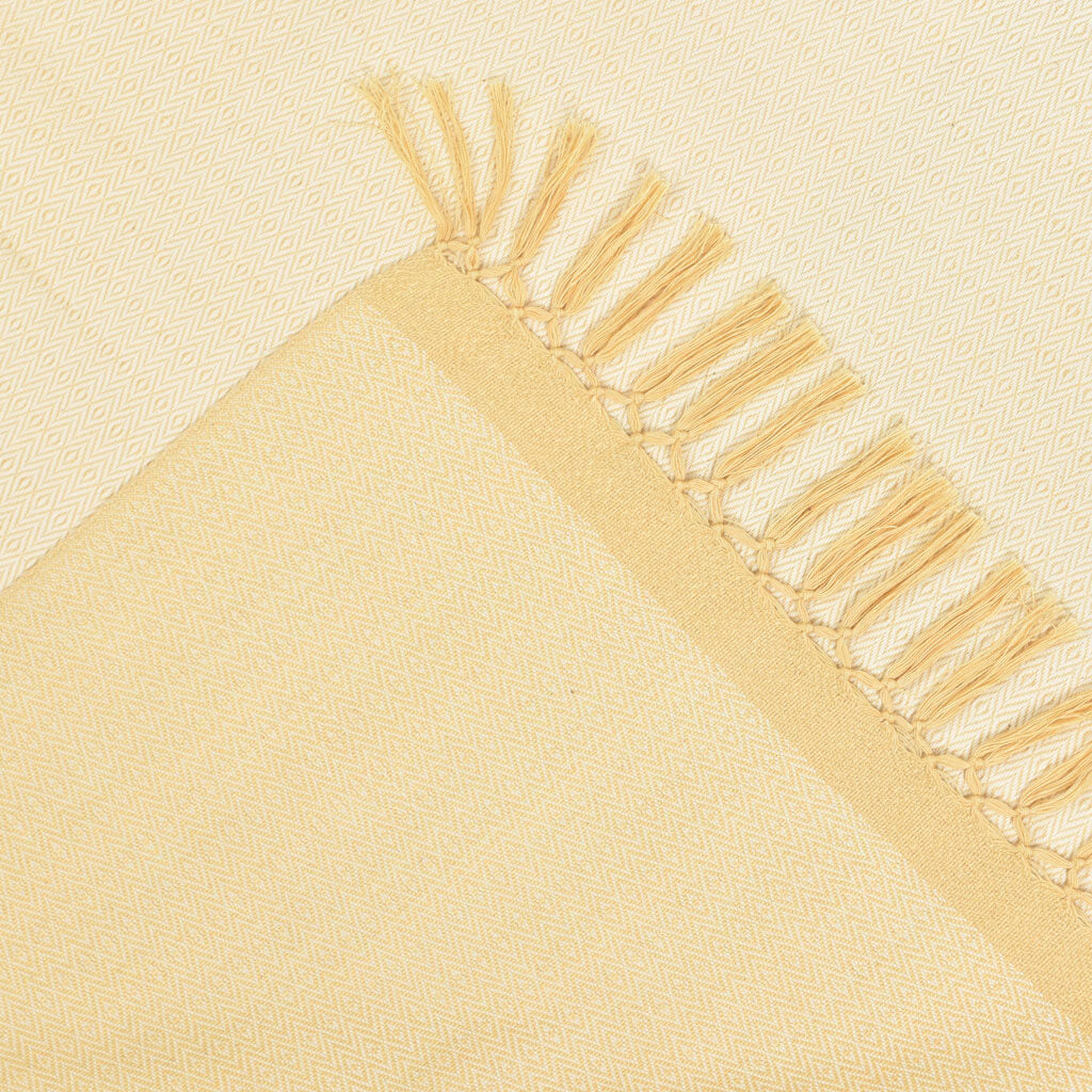 Hand Woven Shawl | Champagne & Cream